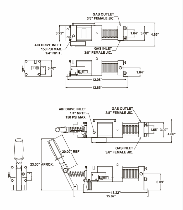 3G-SS-20-O Air Driven Gas Booster - Image 3