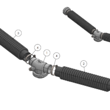 X-CCR Exhale Breathing Hoses Parts