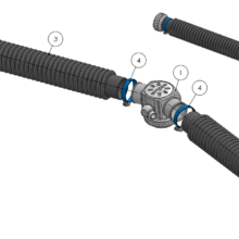 X-CCR Inhale Breathing Hoses Parts